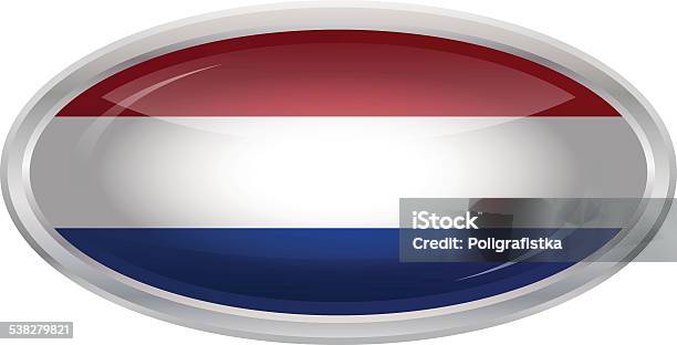 Glossy Button Flag Of Netherlands Stock Illustration - Download Image Now - 2015, Border - Frame, Cut Out
