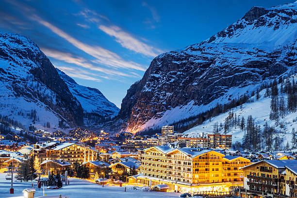 istock ski resort in French Alps 538280741