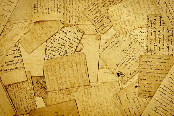 古い紙 - handwriting old fashioned letter old ストックフォトと画像