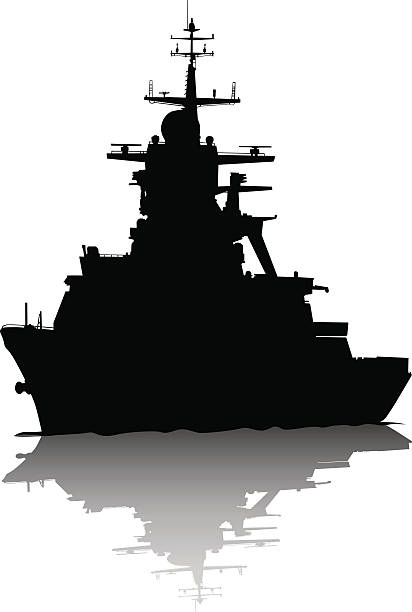 ilustraciones, imágenes clip art, dibujos animados e iconos de stock de buque militar - destroyer