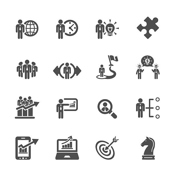 business and strategy icon set 3, vector eps10 vector art illustration