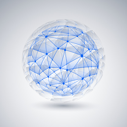 Abstract Transparent Globe Design Illustration in Editable Vector Format