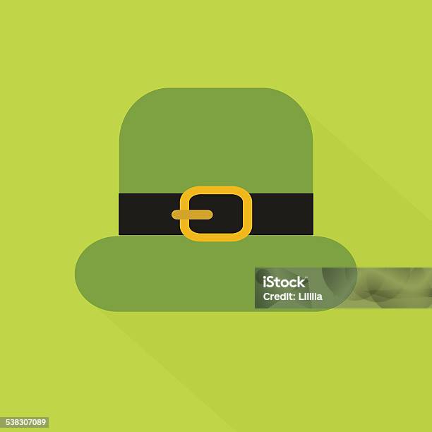 Flat Style Icon With Long Shadow Green St Patricks Stock Illustration - Download Image Now