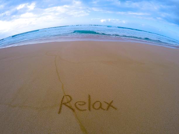Relax in the Sand stock photo