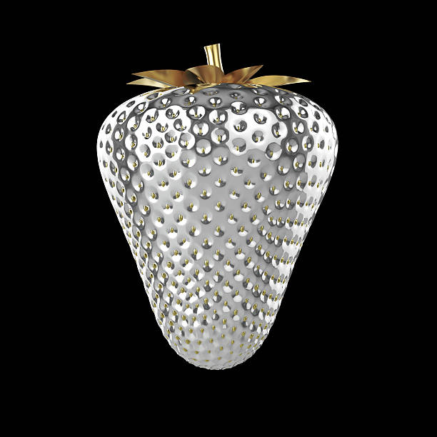 istock shining and nuanced metal surface silver strawberry natural summer juicy 538322666