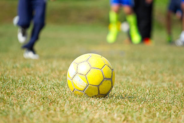 istock Soccer ball on the grass 538322850