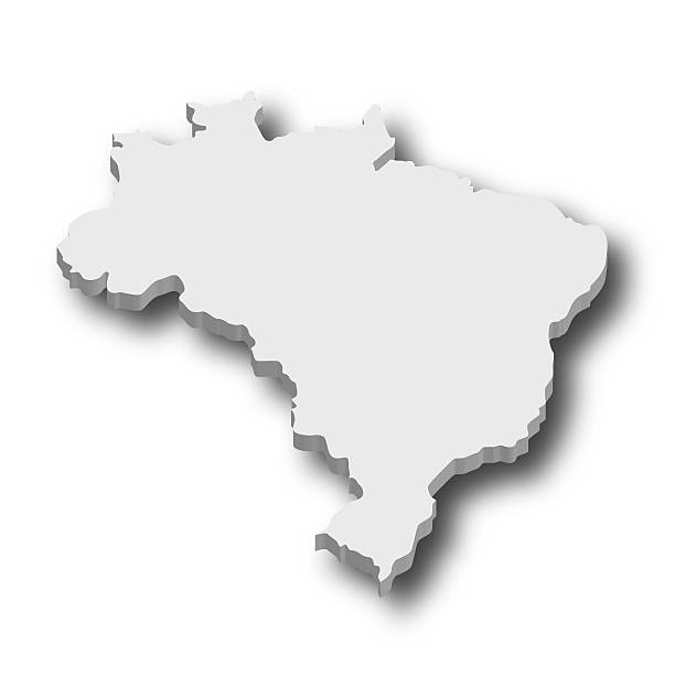 istock 3D map of Brazil 538323245