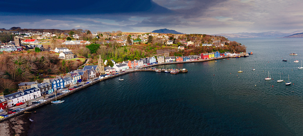 Tobermory village on the Island of Mull on the west coast of Scotland. AdobeRGB colorspace.