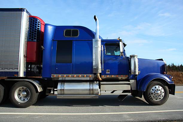 istock Semi-truck on a highway 538323377