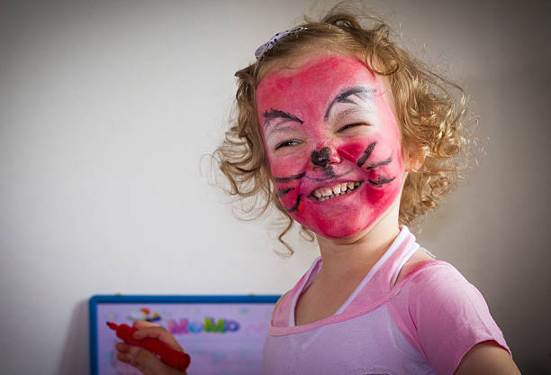 istock Little Girl With Face Paint 538324265