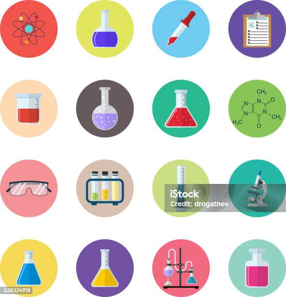Set Icon Chemicals Stock Illustration - Download Image Now - Icon Symbol, Science, Chemistry
