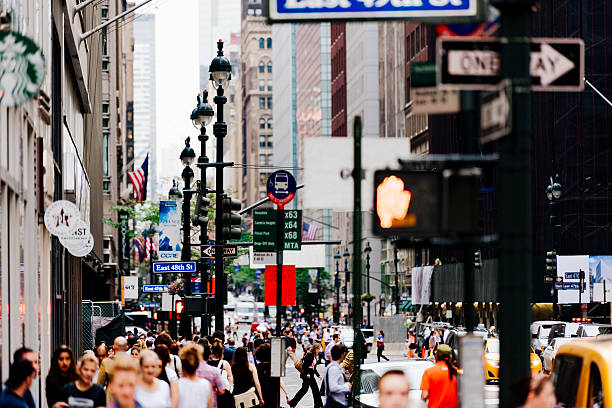istock Busy midtown sidewalks in New York 538324982