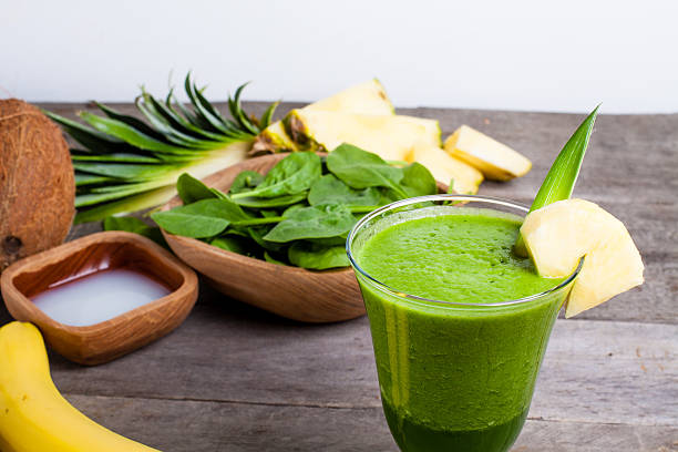 istock Glass of green smoothies. 538325350