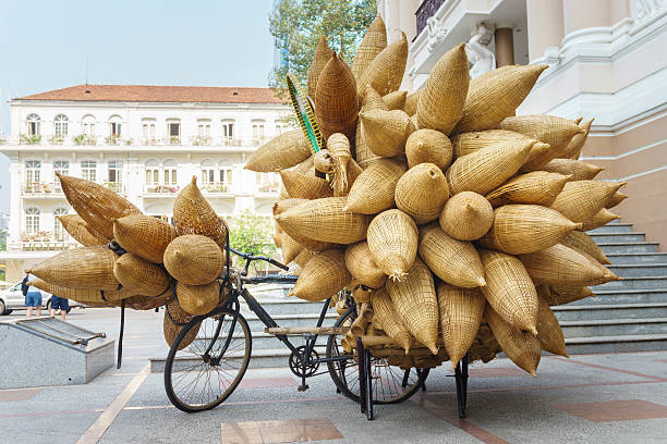 istock Bamboo baskets and bike 538326133