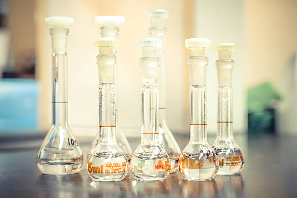 istock chemical bottles on table in laboratory 538326960