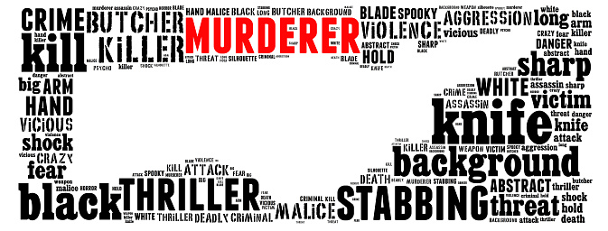 Text Collage of Murderer