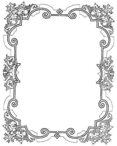 illustrazioni stock, clip art, cartoni animati e icone di tendenza di cornice floreale - book old backgrounds obsolete