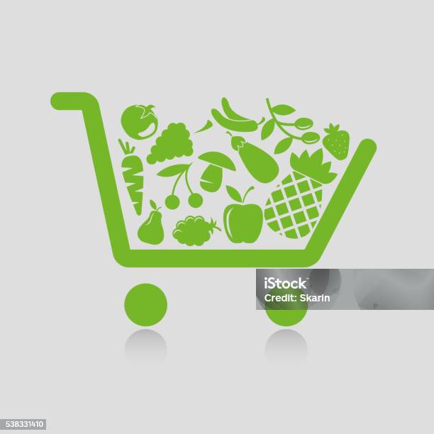 Shopping Cart Concepts Stock Illustration - Download Image Now - Supermarket, Shopping Cart, Basket