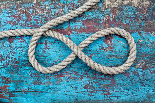 rope infinity on a blue background