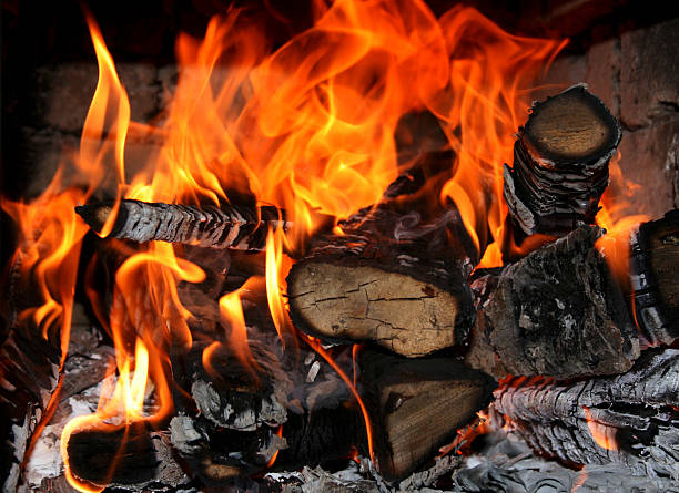 istock The firewood burning in the stone oven. 538331970
