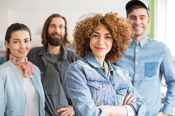 istock Group portrait of young creatives in their studio 538334026