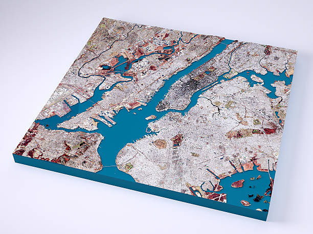 istock New York City 3D Model Topographic Map Natural Color 538334106