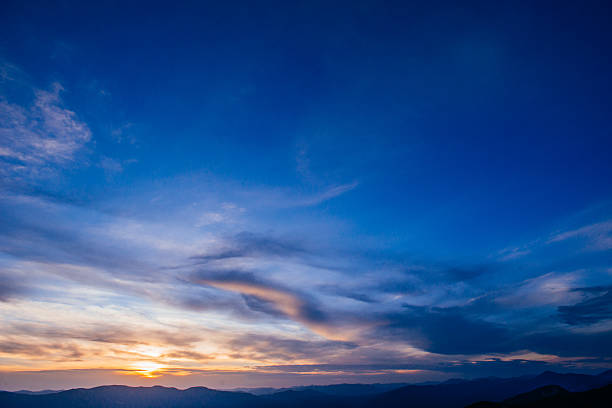 istock colorful sky with sun background in mountains. sunset, sunrise. 538335657