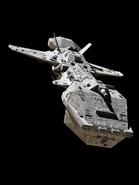 istock Science Fiction Illustration of an Interplanetary Spaceship - Front View 538336264