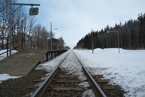 Local railway in Winter