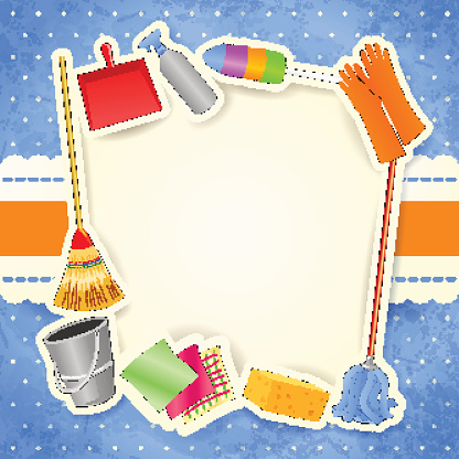 Cleanliness Backdrop Cleaning Background With Copy Space Stock Illustration - Download Image ...