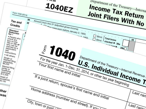 istock Tax form papers and applications 538339013