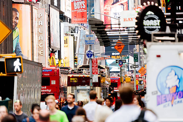 istock Busy midtown sidewalks in New York 538340626