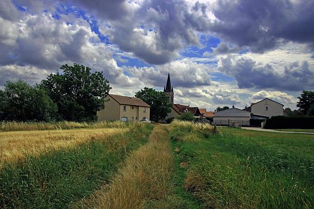 istock French village, church 538340962