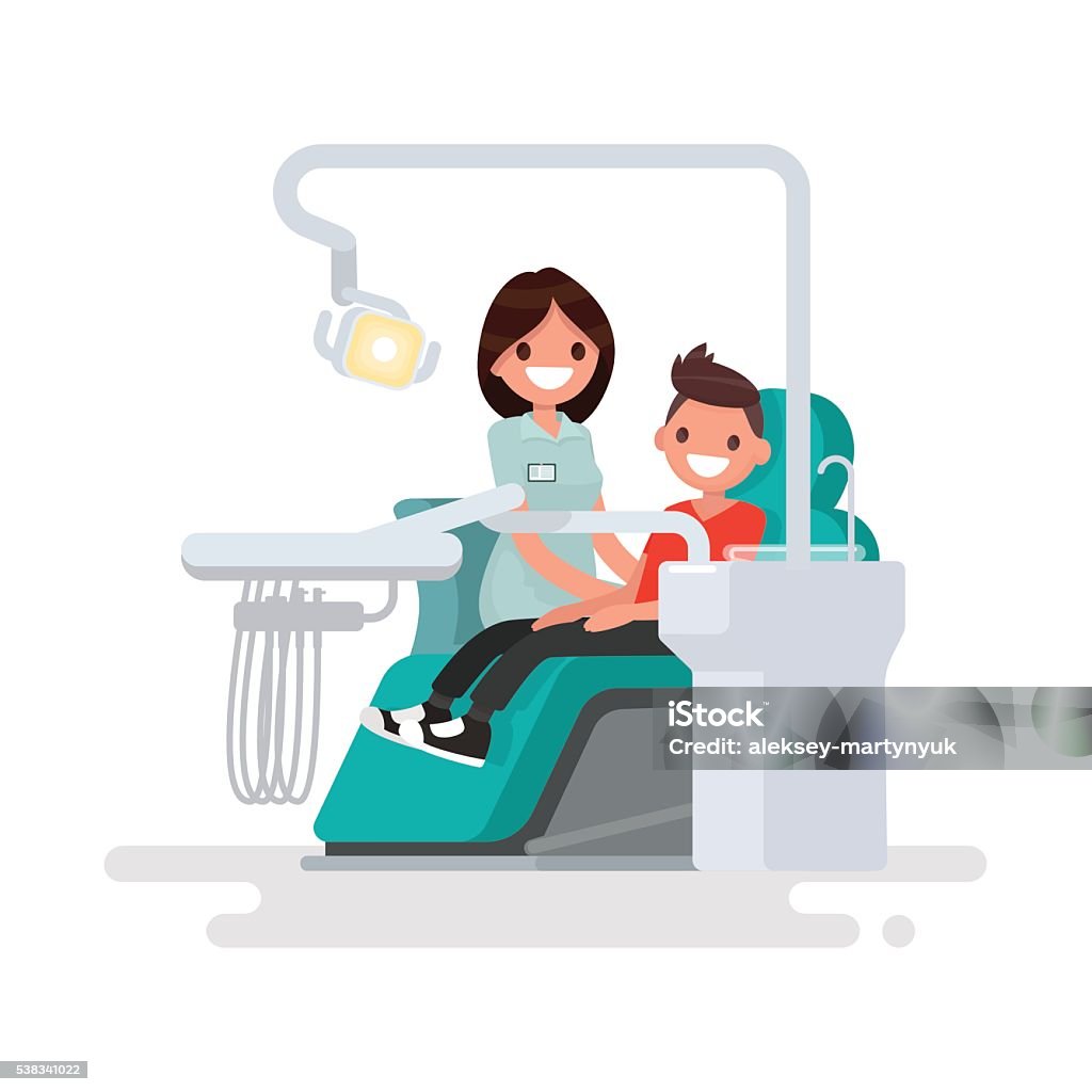 Ilustración de Dentistas Oficina Niños Al Dentista Y Paciente Illustrati  Vector De y más Vectores Libres de Derechos de Dentista - iStock