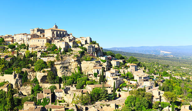 istock view of hilltop village Gordes 538342358
