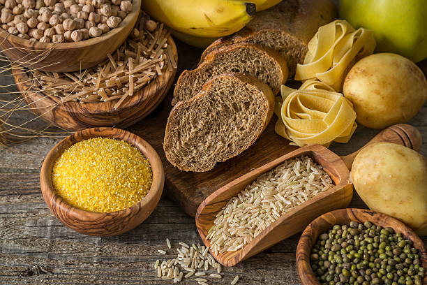 istock Selection of comptex carbohydrates sources on wood background 538343242