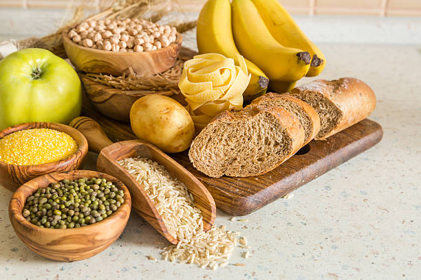 istock Selection of comptex carbohydrates sources on wood background 538343562