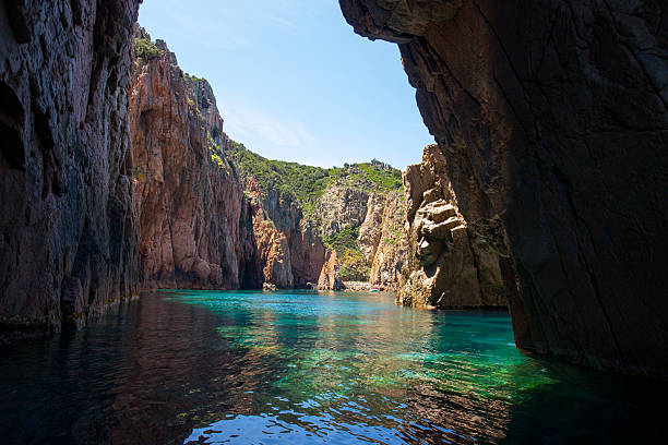 каланш де piana, корсика - schönes wetter стоковые фото и изображения