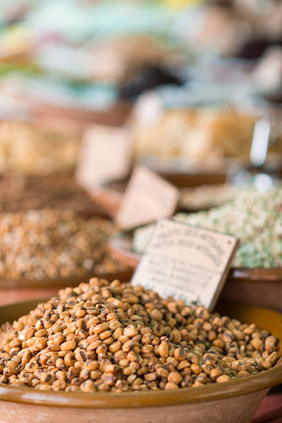Variety of spices at marketplace