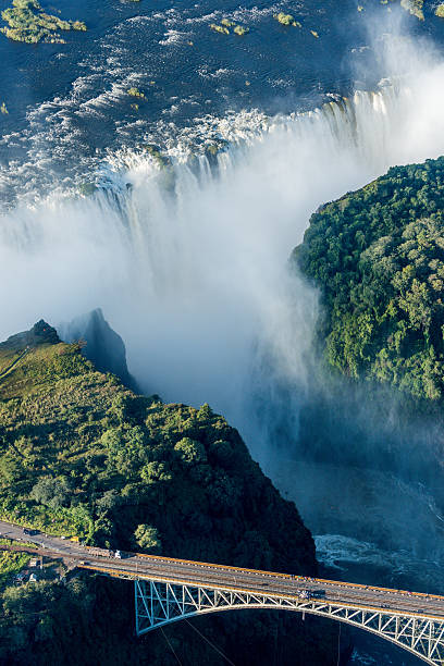 istock Victoria Falls bridge with falls in background 538345742