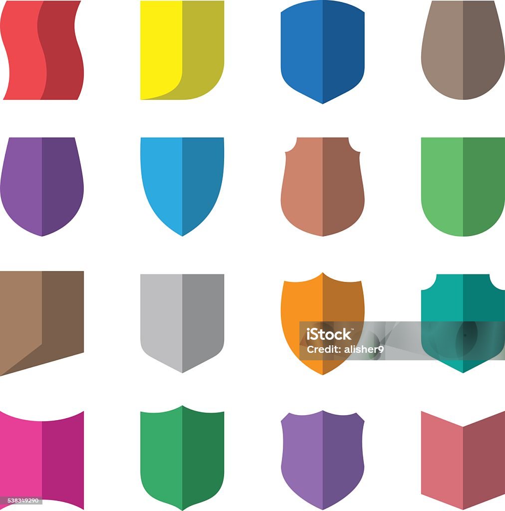 Shield Labels Shield Badge Labels Set Stock Illustration - Download Image Now - Award ...