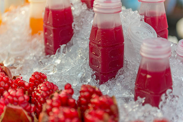 istock Ice cold drink with fruits on the foreground 538350266