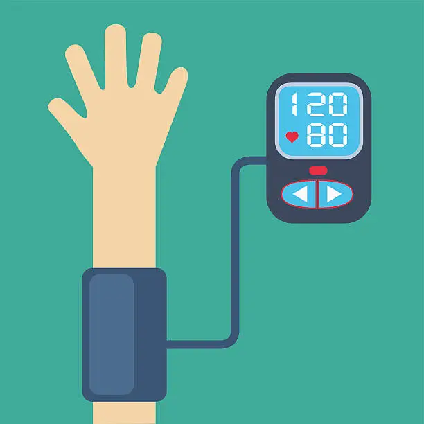 Vector illustration of High blood pressure concept vector