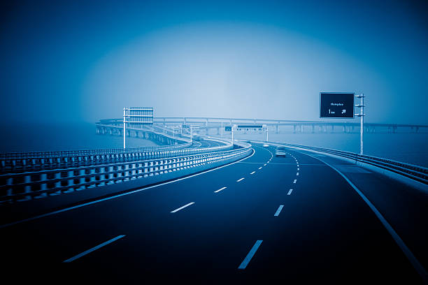 istock traffic on haiwan bridge,qingdao 538352522
