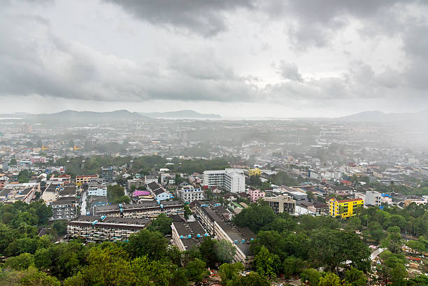 istock Aerail view Phuket City in rainy day. 538353458
