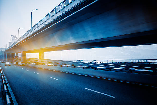 istock motion blurred traffic on bridge,chongqing 538353680