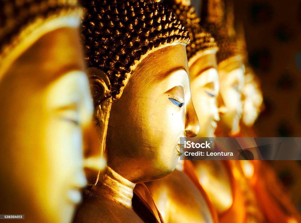 Buddhas at Wat Arun, Bangkok, Thailand Row of Buddhas at Wat Arun, Bangkok, Thailand. Bangkok Stock Photo