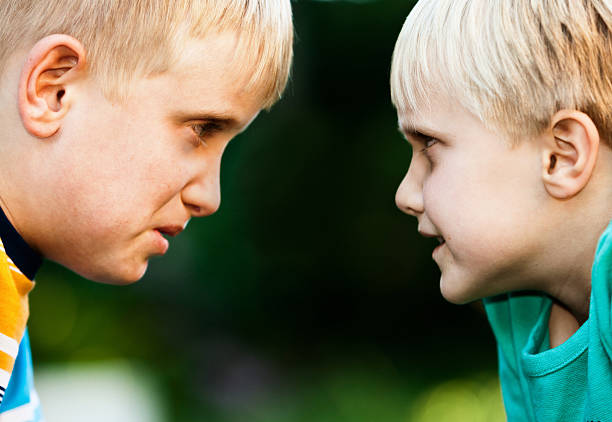 istock Family fight: brother and sister face off in an argument 538354784