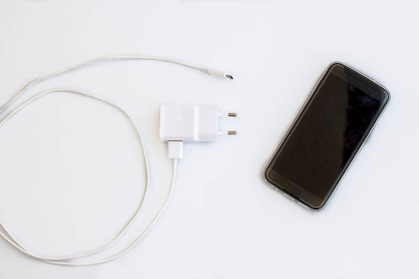 istock Close-up Mobile phone charger on a white background 538355104