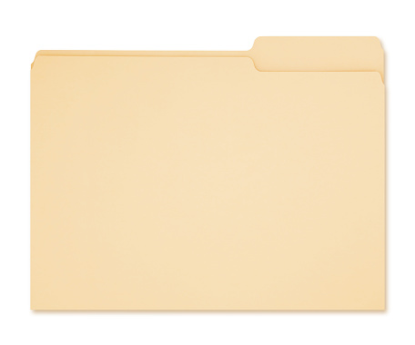 Beige Manila Folder isolated on white (excluding the shadow)